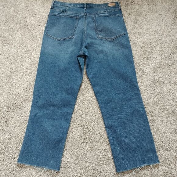 Sofia Jeans Eden Super High Rise Straight Raw Hem Jeans Sz 14 - Picture 2 of 9